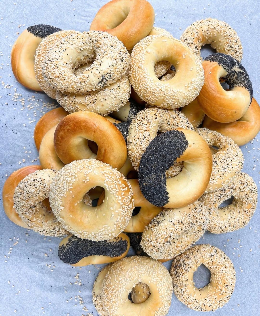 Bagels baking